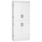4-Door Kitchen Cabinet - White - Modern Design - Ample Storage
