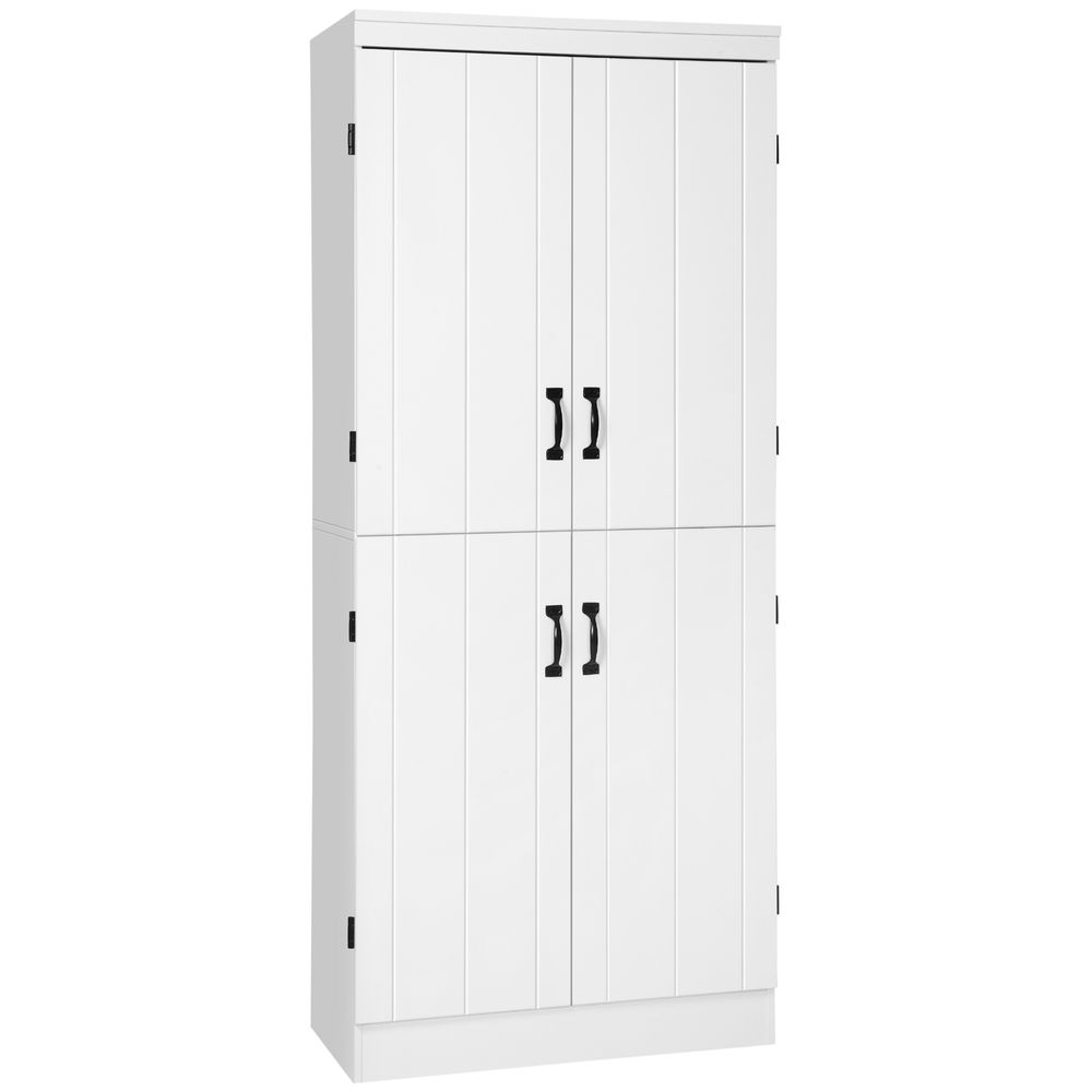 4-Door Kitchen Cabinet - White - Modern Design - Ample Storage