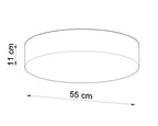 LED Ceiling Lamp: Arena 55 - Black Round Shape, Loft Design, E27 - for Modern Interiors