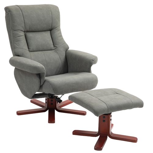 Recliner Chair with Footstool, Backrest Adjustable, Armchair