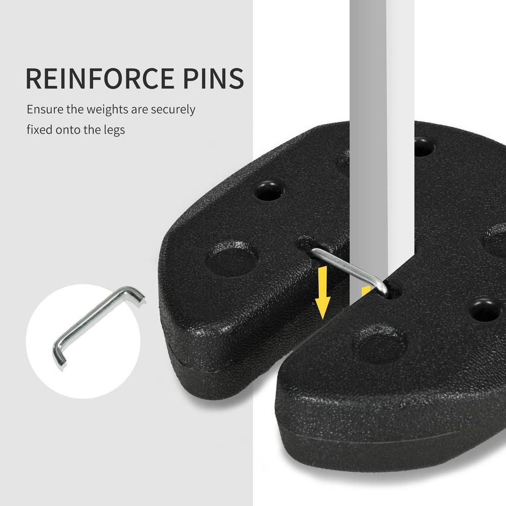 Gazebo Weights - Set of 4, Reinforce Pins, Easy Carry Belt - 12KG