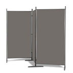 Steel Frame Folding Screen - Grey, 3 Panels