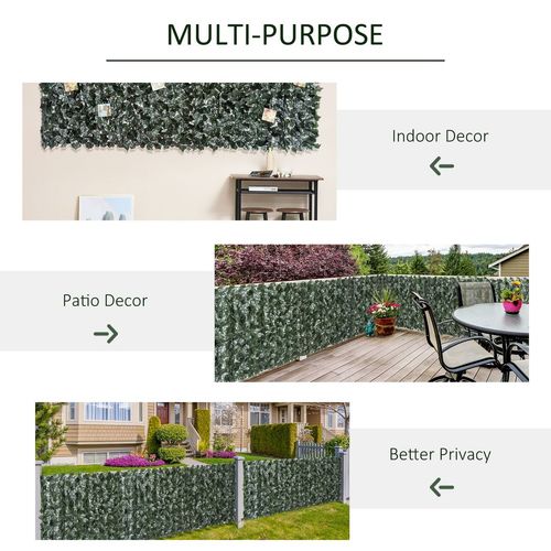 Artificial Leaf Hedge Panel Garden Fence Privacy Screen 1.5m x 3m