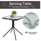 Steel Frame Set-of-2 Glider Rocking Chair Set & Table - Stylish Grey Design