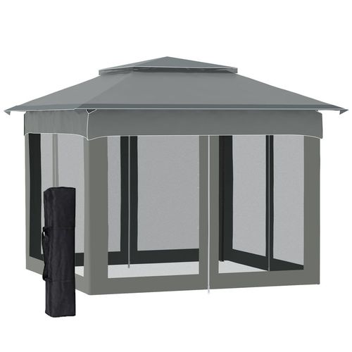 Garden Folding Tent Heavy Duty Pop Up Gazebo for Party Dark Grey