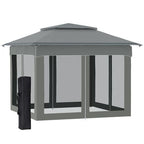 Garden Folding Tent Heavy Duty Pop Up Gazebo for Party Dark Grey