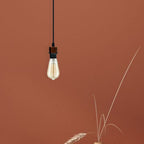 5 Pack Industrial Rustic Red Pendant Light, Lampshade Addable E27 Lamp Holder Light, E27 UK Holder Set With PVC Cable