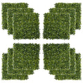 12PCS Artificial Boxwood Wall Panels 20" x 20" Grass Screen Milan Grass - Realistic, Low-Maintenance, Outdoor-Proof