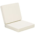 Outdoor Seat and Back Cushion Set Replacement Cushions, Cream White