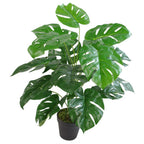Artificial Monstera Plant - 60cm - Golden Metal Planter - Stylish Design