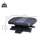 Adjustable Under-Desk Footrest Height Angle Tilt Anti-Slip