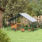 Galvanized Chicken Run with Cover - Keep Your Chickens Safe and Happy Outdoors
