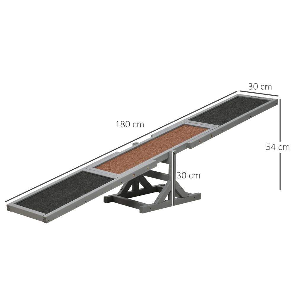Wooden Pet Seesaw for Big Dogs - Safe Agility Toy - Engage Your Dog's Energy & Improve Agility