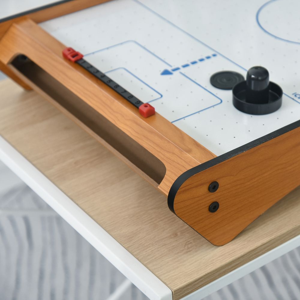 2.5FT Tabletop Air Hockey Game Table Wooden Portable Party Gaming Toy for Kids Children Adult