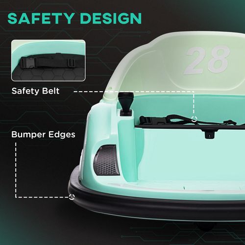 360° Rotation 12V Kids Bumper Car w/ Remote Control