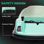 360° Rotation 12V Kids Bumper Car w/ Remote Control