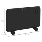 Electric Convector Heater, Quiet Space Heater w/ LED Display, Black