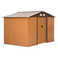 Lockable 9x6 ft Metal Shed - Khaki Storage Yard Container
