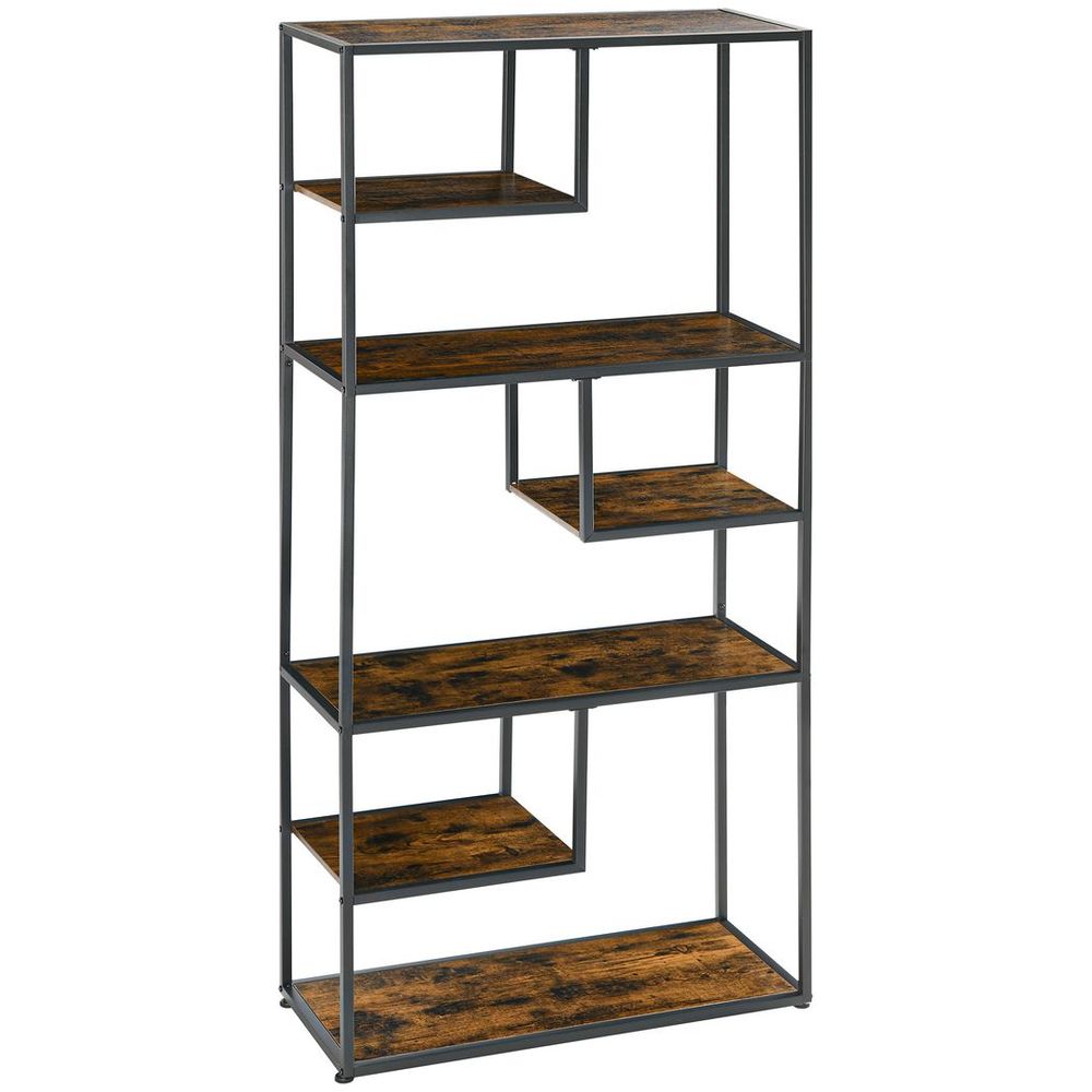 7 Tier Storage Shelves, Free Standing Book Shelf for Study, Living Room