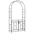 Metal Garden Arch with Double Gate, Garden Arbor Climbing Plants