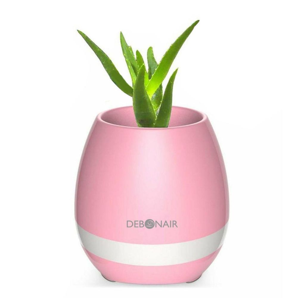 Debonair Music Flower Pot Bluetooth Speaker - for Bedroom, Office & Living Room - [Pink]