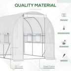 Spacious Outdoor Plant Greenhouse with Zippered Doors, Proficient Seller - White