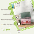 Toy Box, Kids Toy Chest with Lid, Safety Hinge - Green