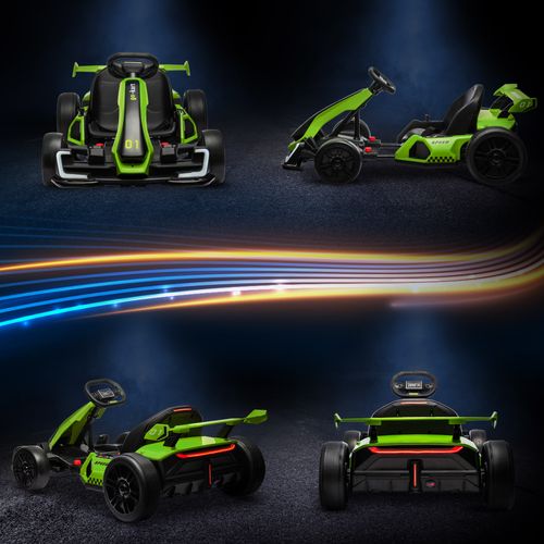 24V Electric Go Kart for Kids with Adjustable Seat