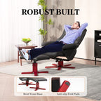 Recliner Chair with Footstool, Backrest Adjustable, Armchair