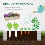 Raised Garden Bed with Greenhouse Top, 122x61x81.7cm, Natural Kit