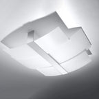 Celia Modern Design Ceiling Lamp - Steel & Glass - E27