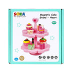Magnetic Cake Stand - Heart: Charming toy for tea parties, role play, and educational development