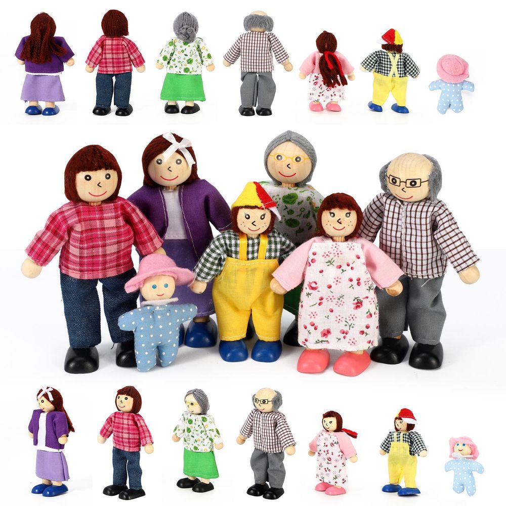 Doll House Figure Set - Happy Family Pretend Play