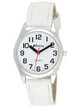 Ravel Women's Classic Super Bold Easy Read Strap Watch R0125L White