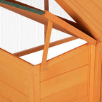Wooden Chicken Run with Nesting Box, Openable Roof for 4-8 Chickens Ducks