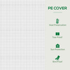 Walk-in Garden Greenhouse - Steel Frame, Roll Up Door, Weatherproof, Portable - 200x76x168cm
