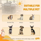 Portable Dog Pen - Puppies, Rabbits, Kittens, Guinea - Grey
