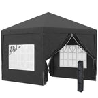 3x3m Pop Up Gazebo Party Tent Canopy - Black