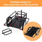 Folding Bicycle Cargo Storage Cart and Luggage Trailer with Hitch