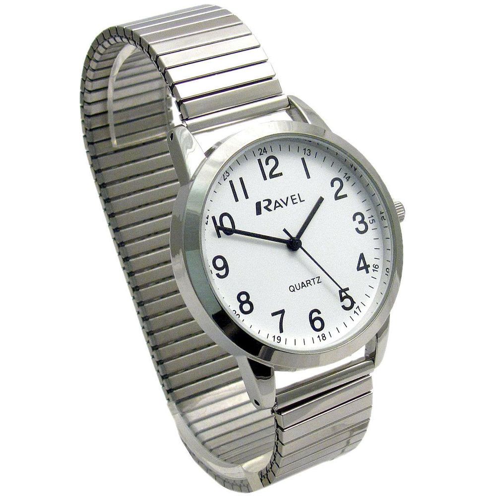 Men's Gold Bracelet Watch - Bold Number White Dial - Satisfaction