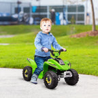 6V Kids Electric Ride on Car - Big Wheels, Green, 18-36 Months