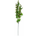 80cm Artificial Red Lily Arrangement Silver Glass Vase