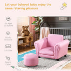 Pink Kids Sofa Chair Set - Comfortable & Durable - Playroom & Bedroom Furniture
