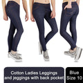 Ladies Denim Look Stretch Elasticated Slim Fit Jeggings Blue