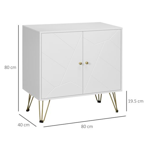 Storage Cabinet with Adjustable Shelves for Living Room - Freestanding