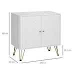 Storage Cabinet with Adjustable Shelves for Living Room - Freestanding