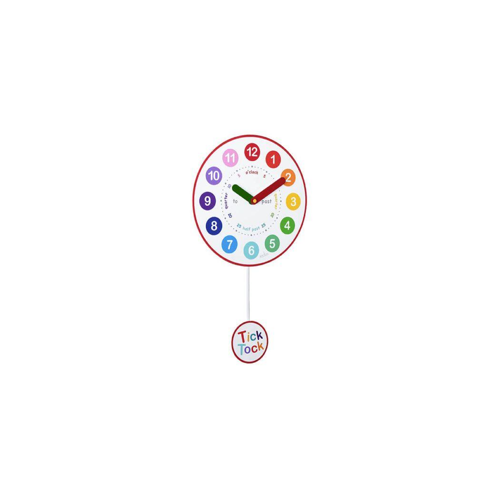 Acctim Matilda Pendulum Wall Clock - White 25cm - Time Teaching - Educational