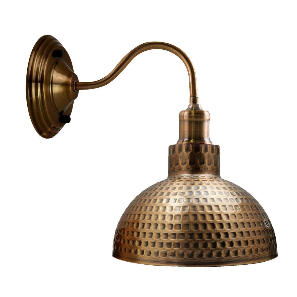 Retro Copper Wall Lights & Lamps - Antique Brass & Copper Sconces ~3678 Yellow Brass No