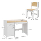 Kids Desk & Chair Set - 3-6 yr - Storage Drawer - White