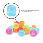 Multi-Packs Frozen Cold Drink Freezer Chilled Reusable Fast Freeze Water Filled Ice Cubes for Drinks - Ideal for BBQ Parties, Summer Picnics or General Use - Multicoloured
